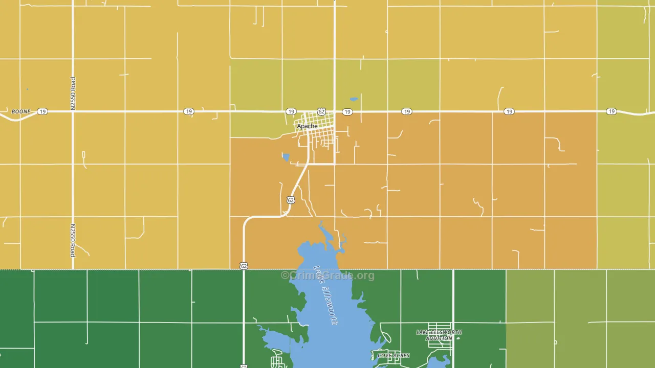 Apache, OK Map of Vandalism Rates