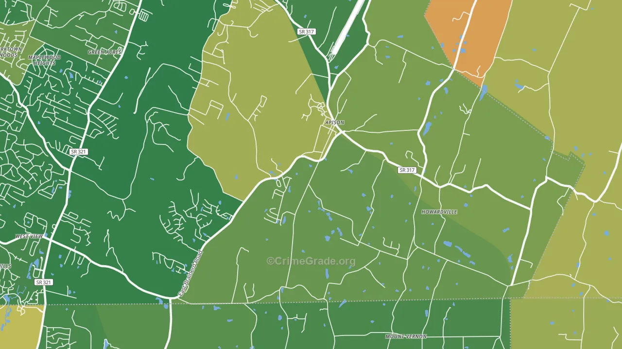 Apison, TN Map of Vandalism Rates