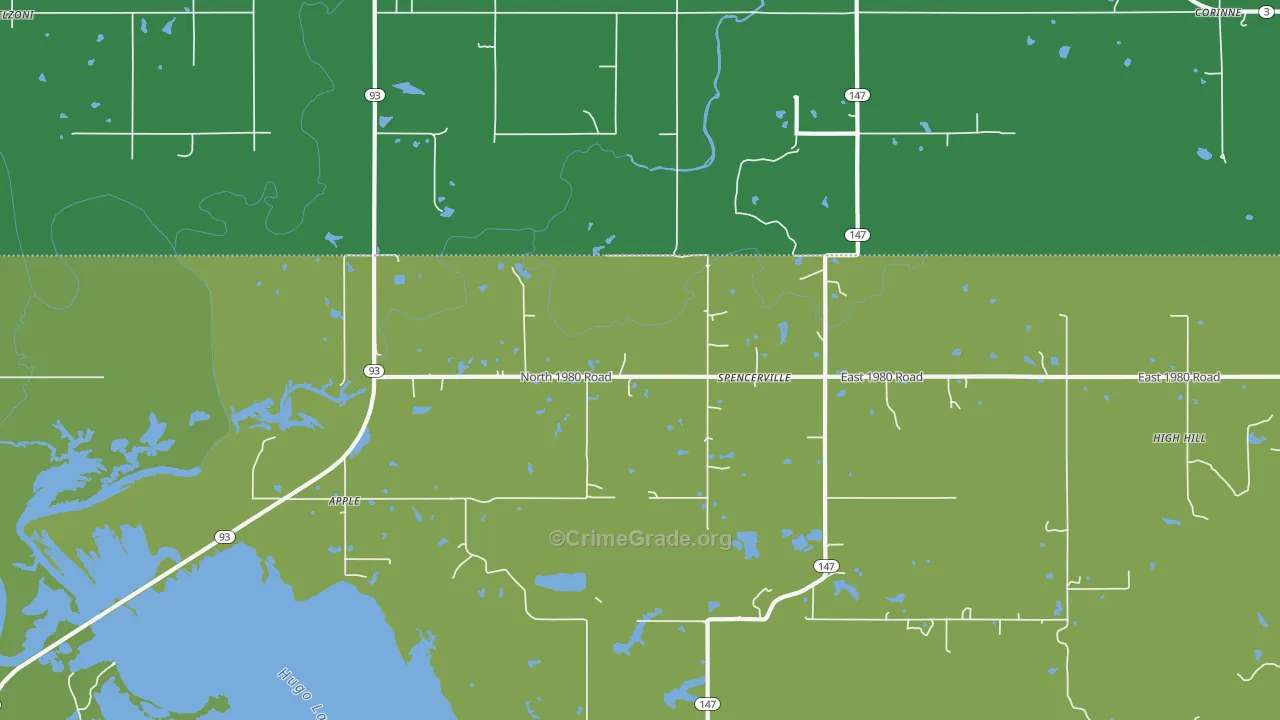 Apple, OK Map of Vandalism Rates
