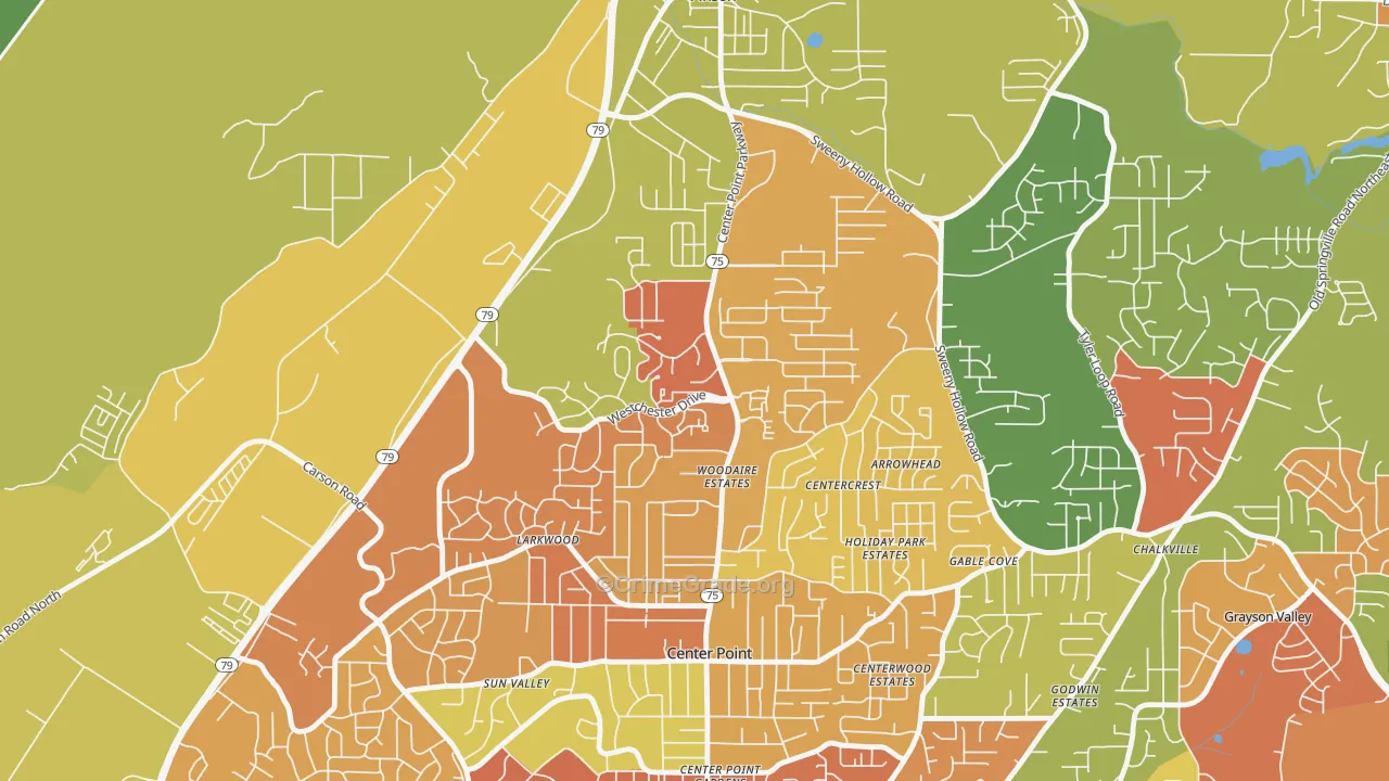 Apple Valley, Birmingham, AL Map of Vandalism Rates