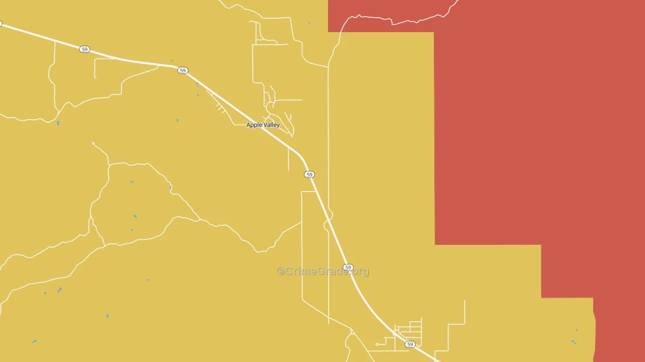Apple Valley, UT Map of Vandalism Rates