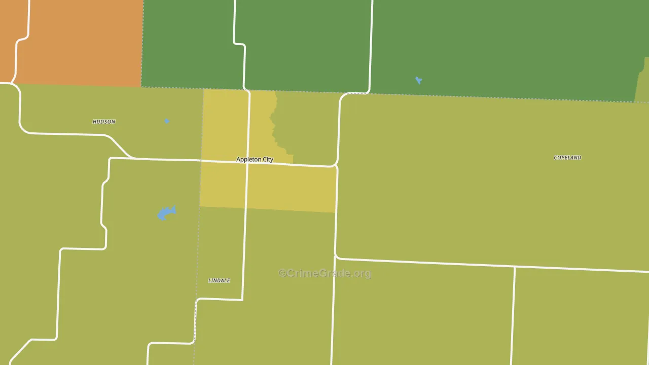 Appleton City, MO Map of Vandalism Rates