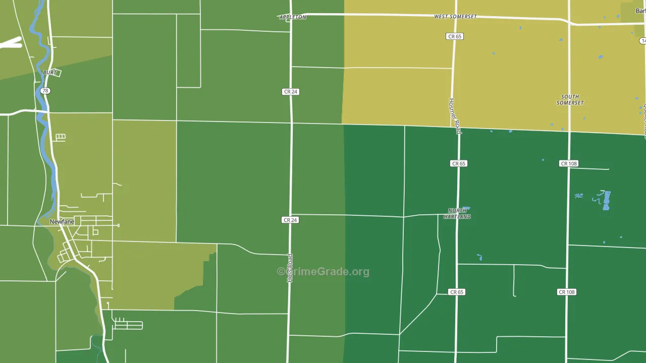 Appleton, NY Map of Vandalism Rates