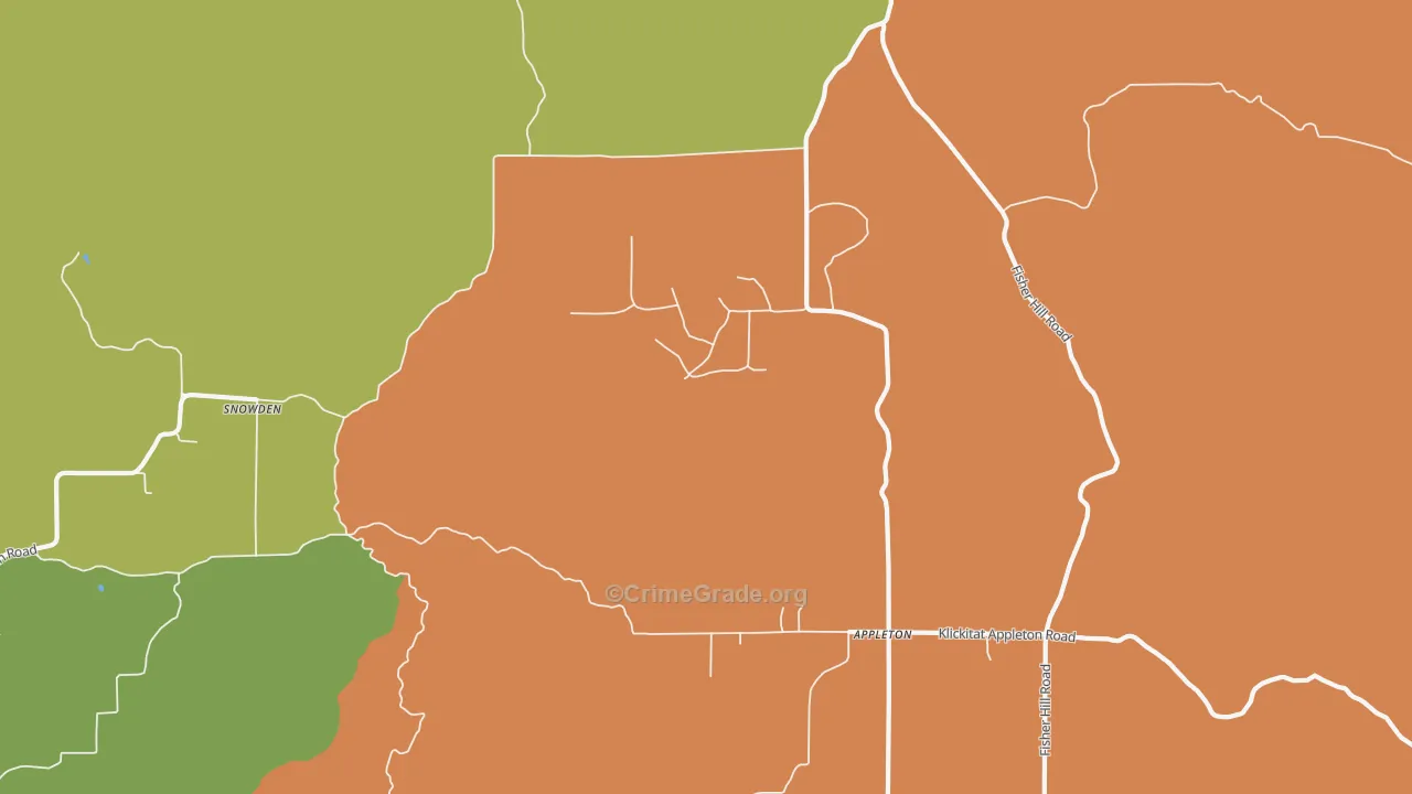 Appleton, WA Map of Vandalism Rates