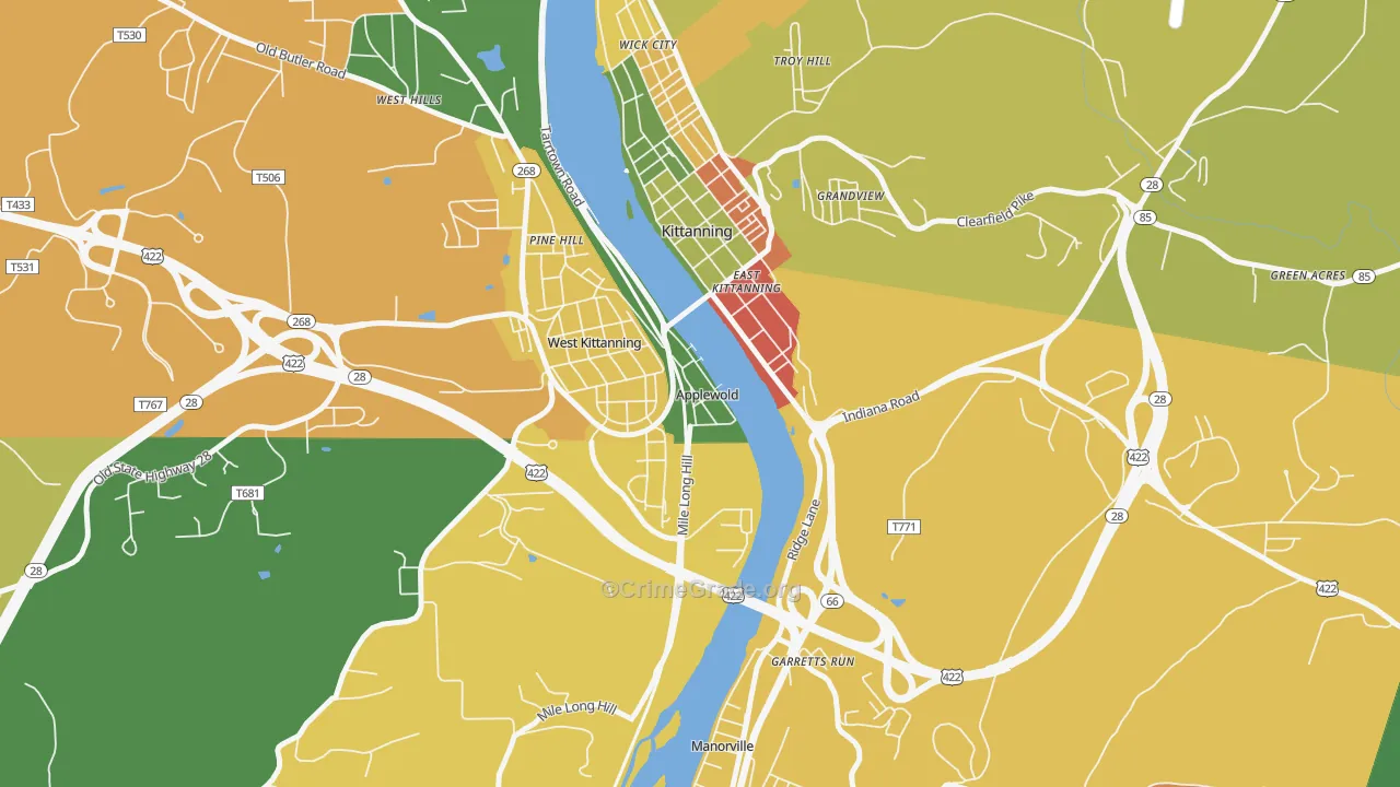Applewold, PA Map of Vandalism Rates