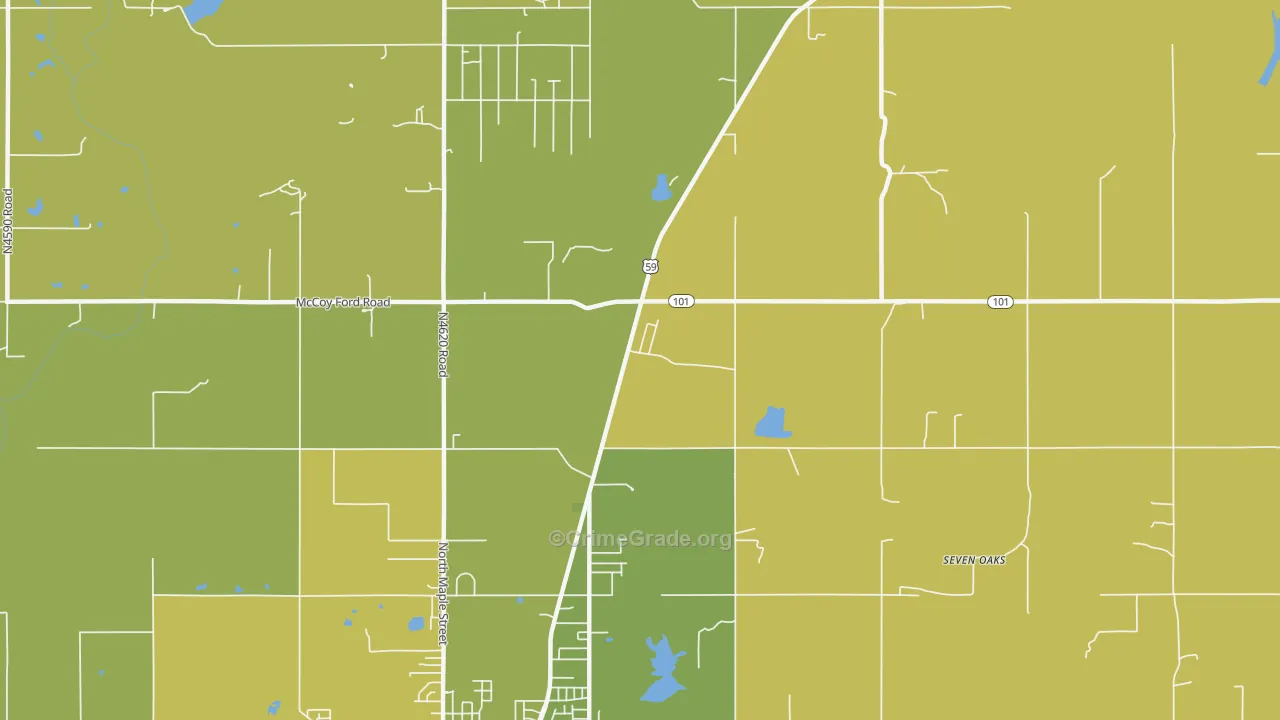Aqua Park, OK Map of Vandalism Rates