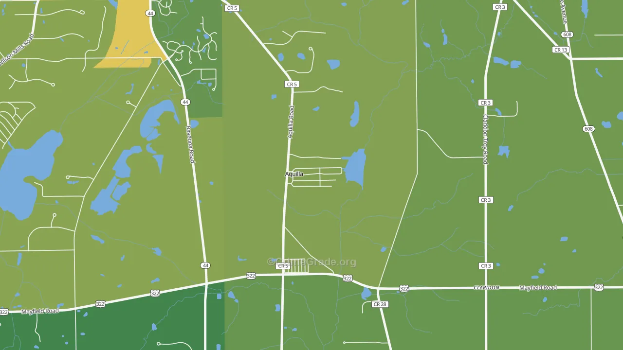 Aquilla, OH Map of Vandalism Rates