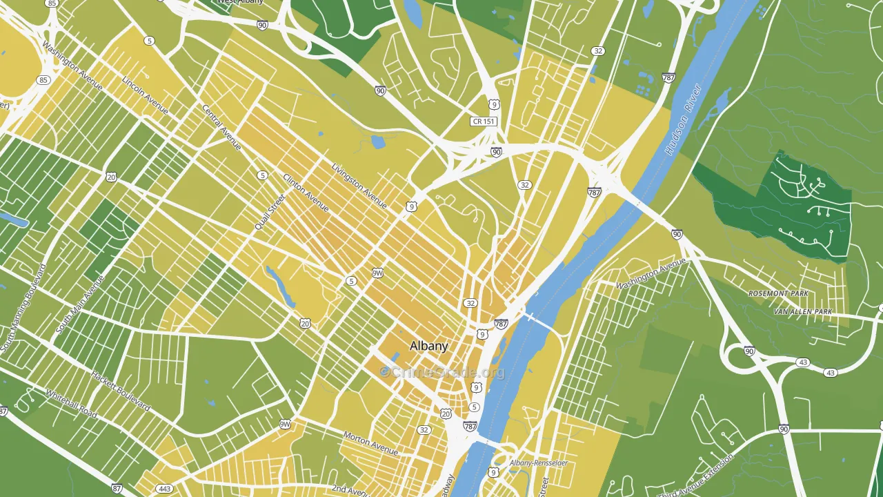 Arbor Hill, Albany, NY Map of Vandalism Rates