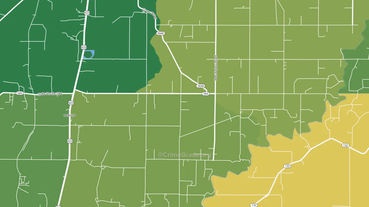 Archibald, LA Map of Vandalism Rates
