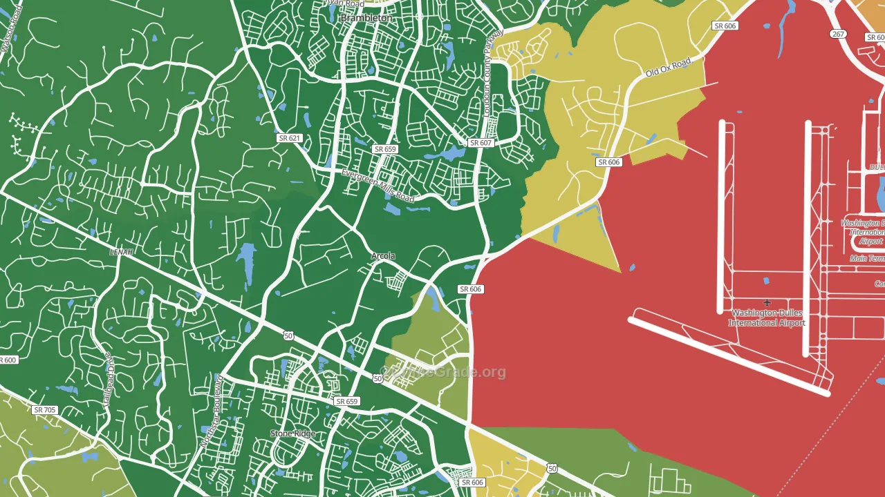 Arcola, VA Map of Vandalism Rates