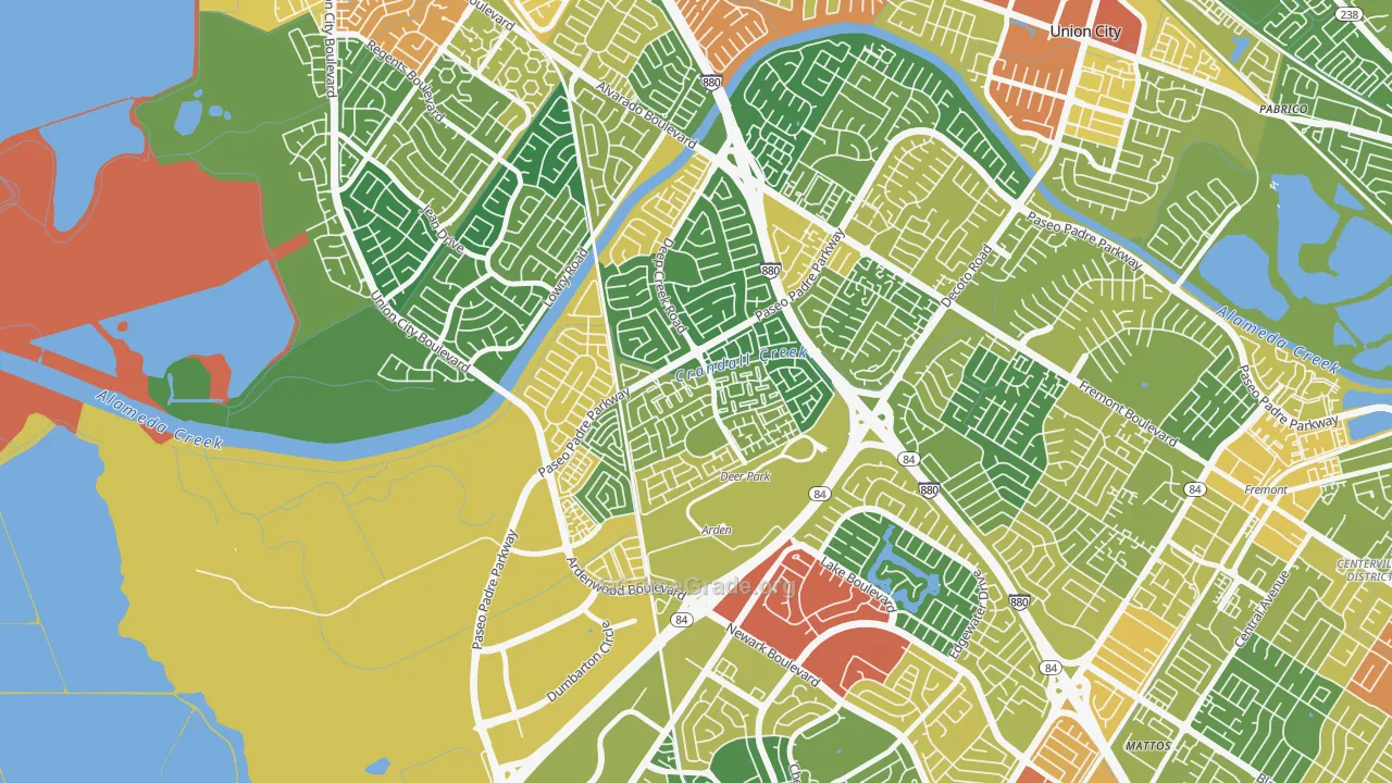 Ardenwood, Fremont, CA Map of Vandalism Rates