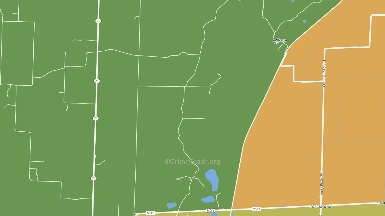 Ardeola, MO Map of Vandalism Rates