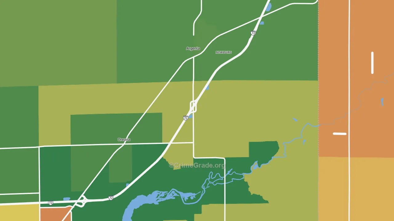 Argenta, IL Map of Vandalism Rates