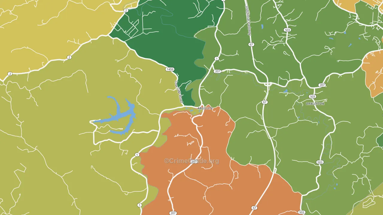 Argillite, KY Map of Vandalism Rates