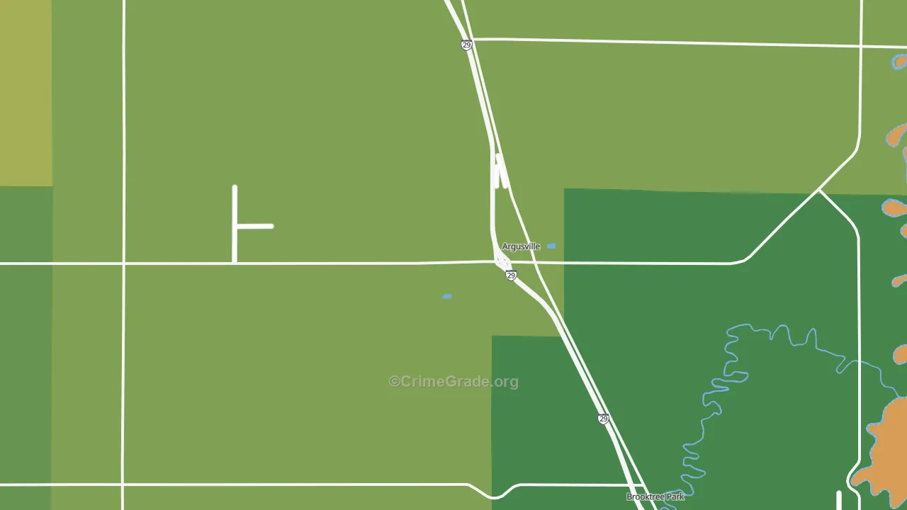 Argusville, ND Map of Vandalism Rates