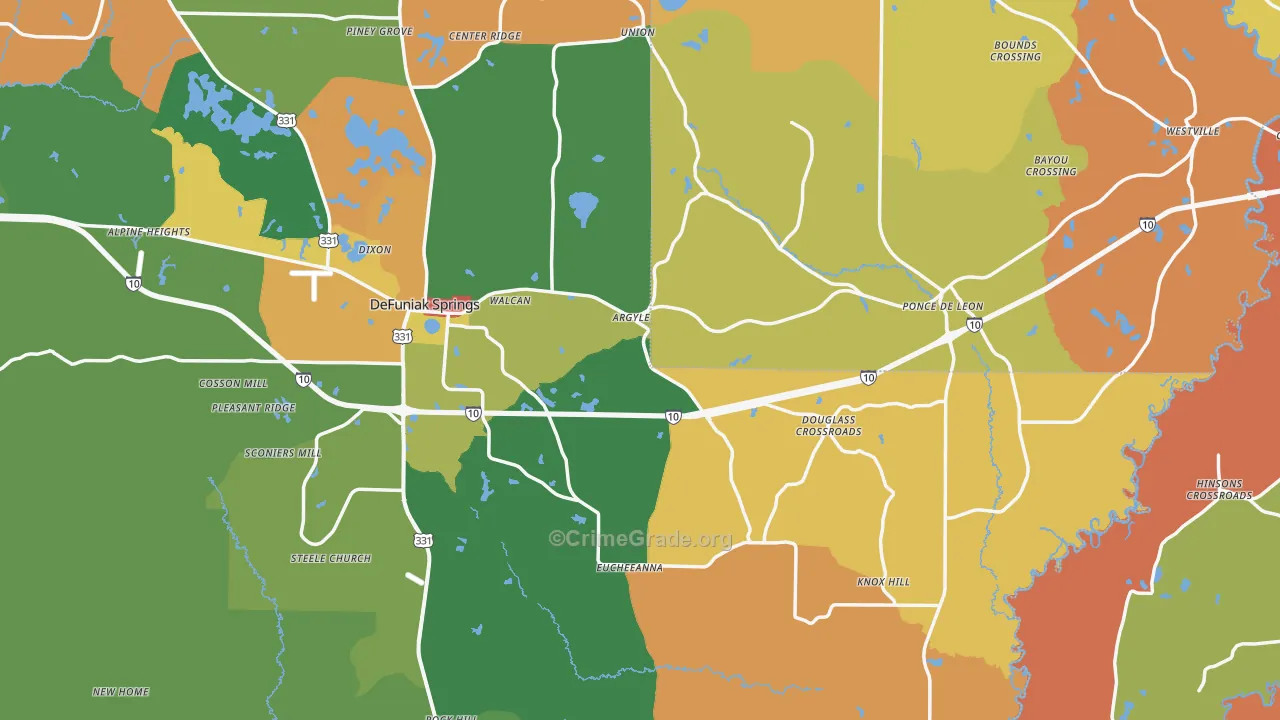 Argyle, FL Map of Vandalism Rates