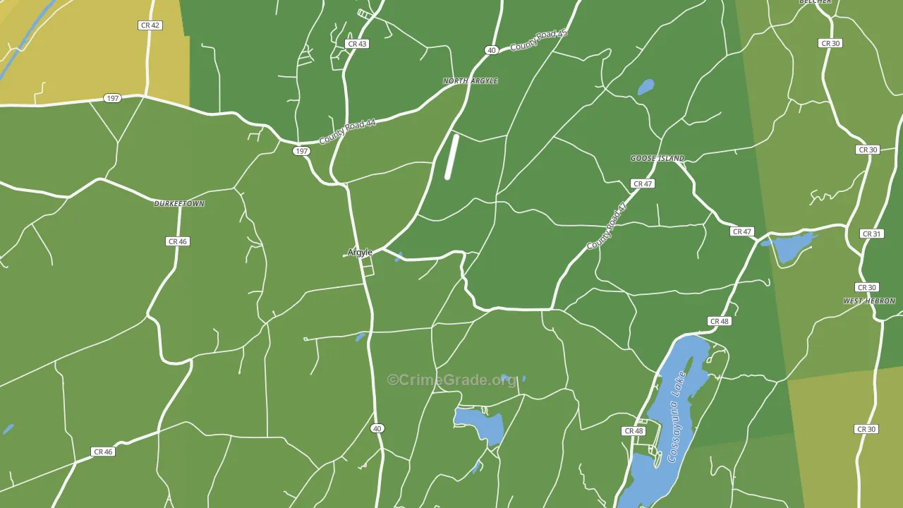 Argyle, NY Map of Vandalism Rates