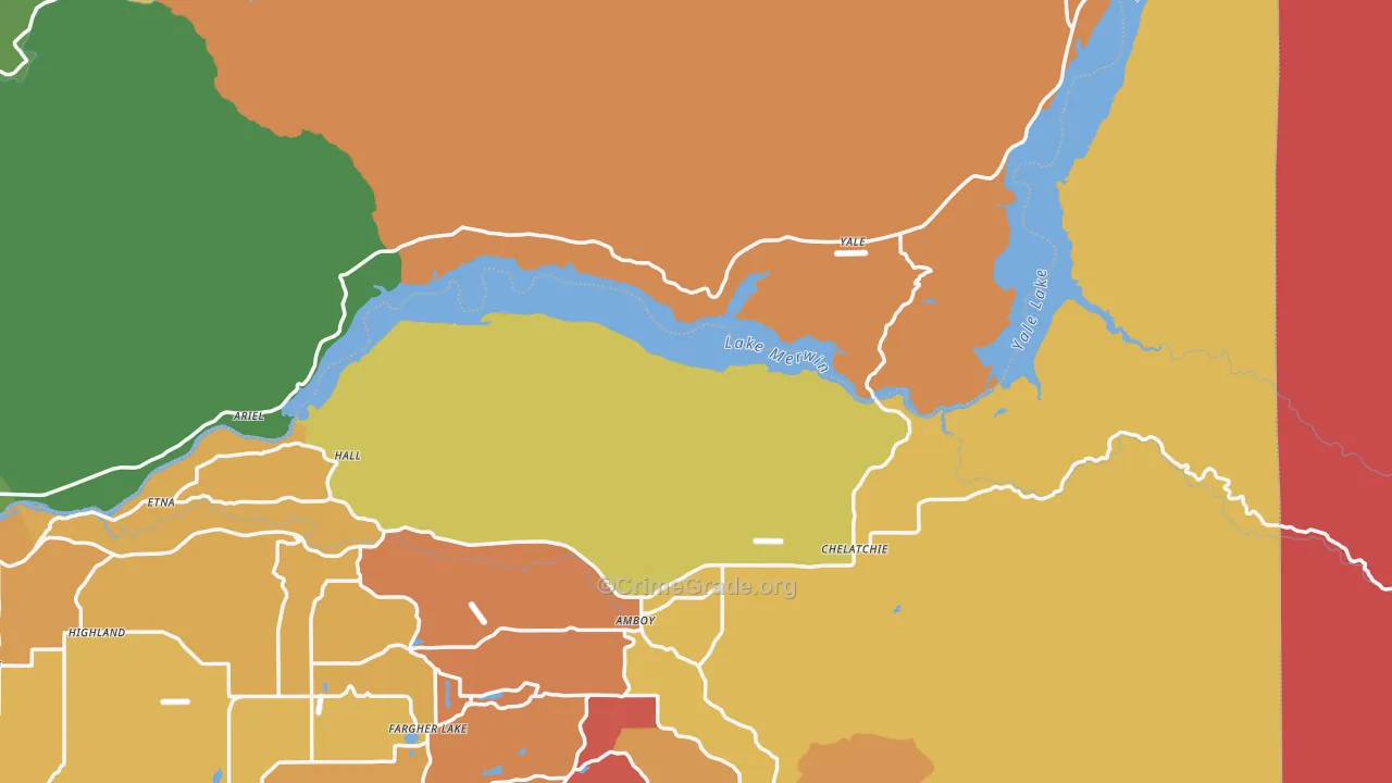Ariel, WA Map of Vandalism Rates