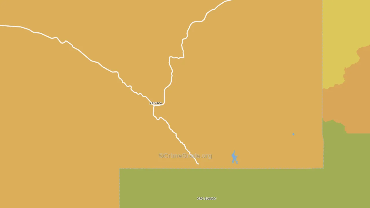 Arivaca, AZ Map of Vandalism Rates