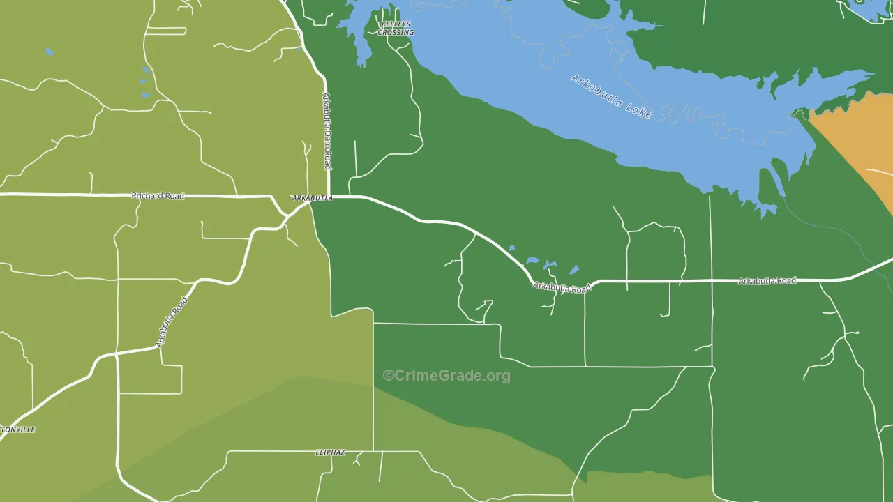 Arkabutla, MS Map of Vandalism Rates