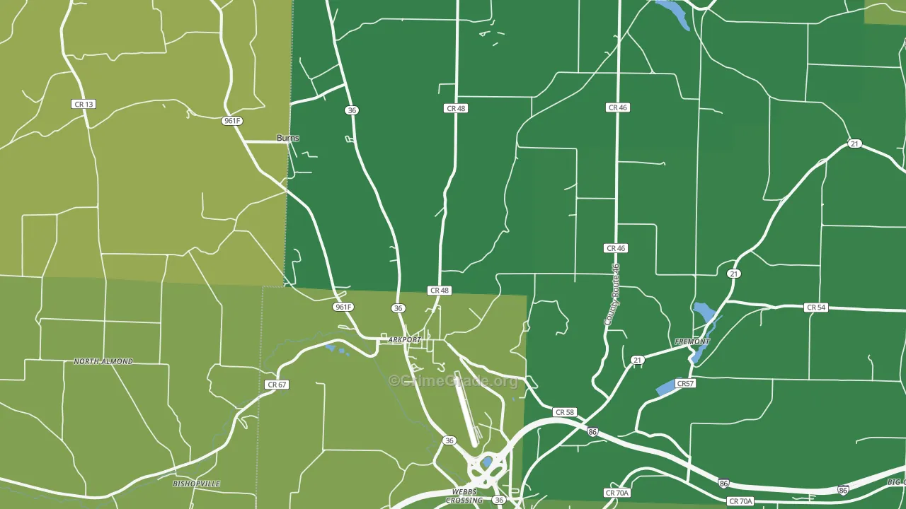 Arkport, NY Map of Vandalism Rates