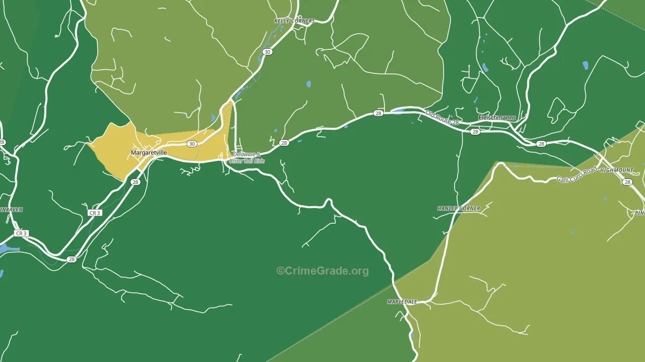 Arkville, NY Map of Vandalism Rates
