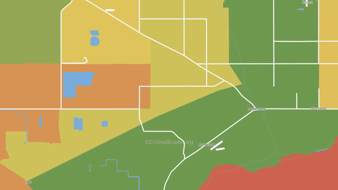 Arlington, AZ Map of Vandalism Rates