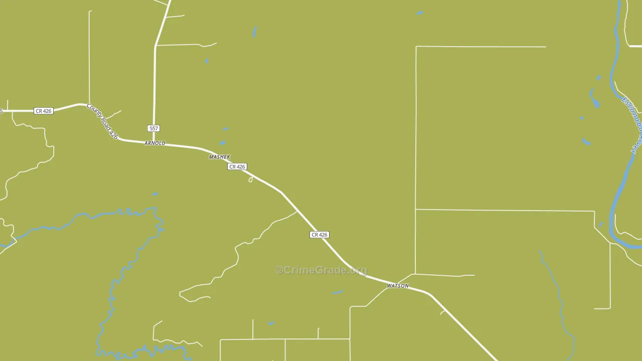 Arnold, MI Map of Vandalism Rates