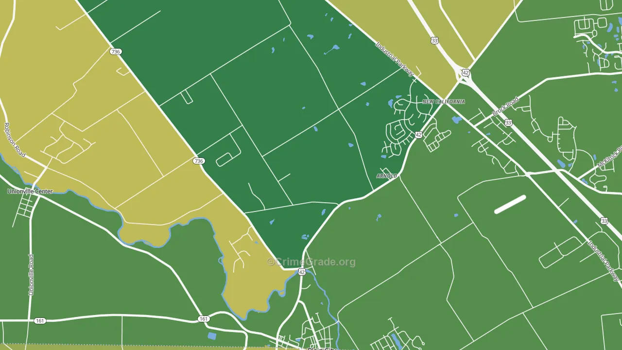 Arnold, OH Map of Vandalism Rates