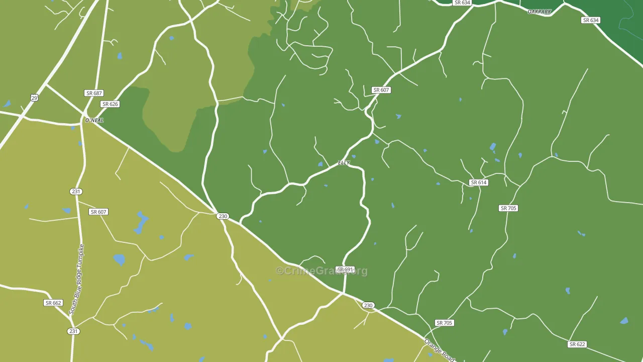 Aroda, VA Map of Vandalism Rates