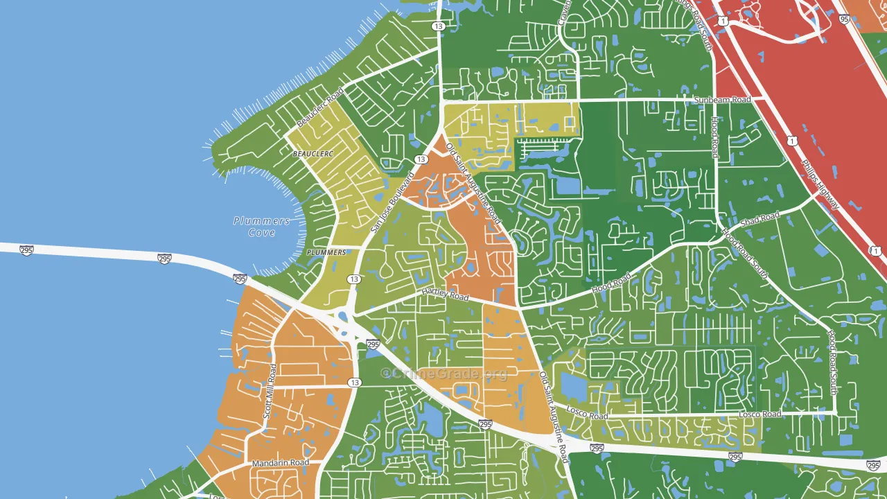 Arrowhead, Jacksonville, FL Map of Vandalism Rates