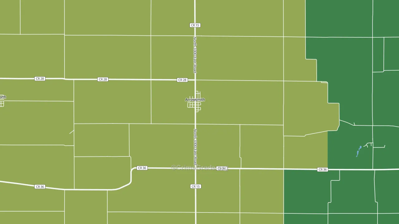 Arrowsmith, IL Map of Vandalism Rates
