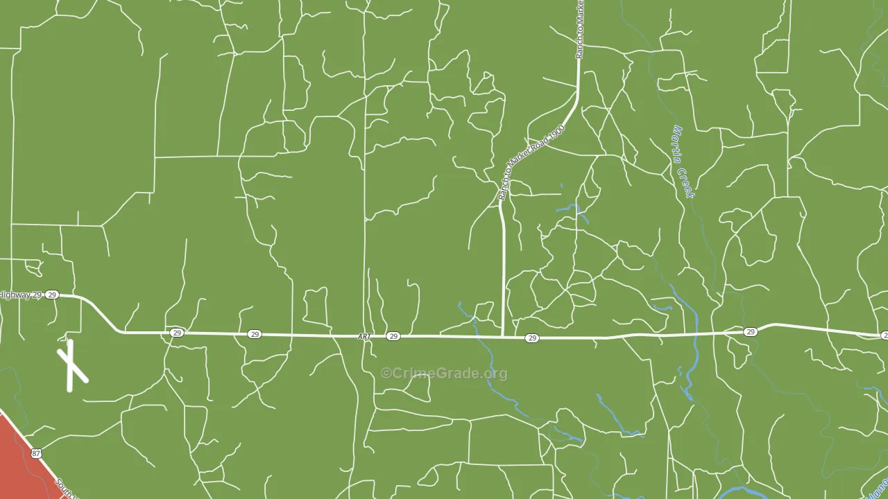 Art, TX Map of Vandalism Rates