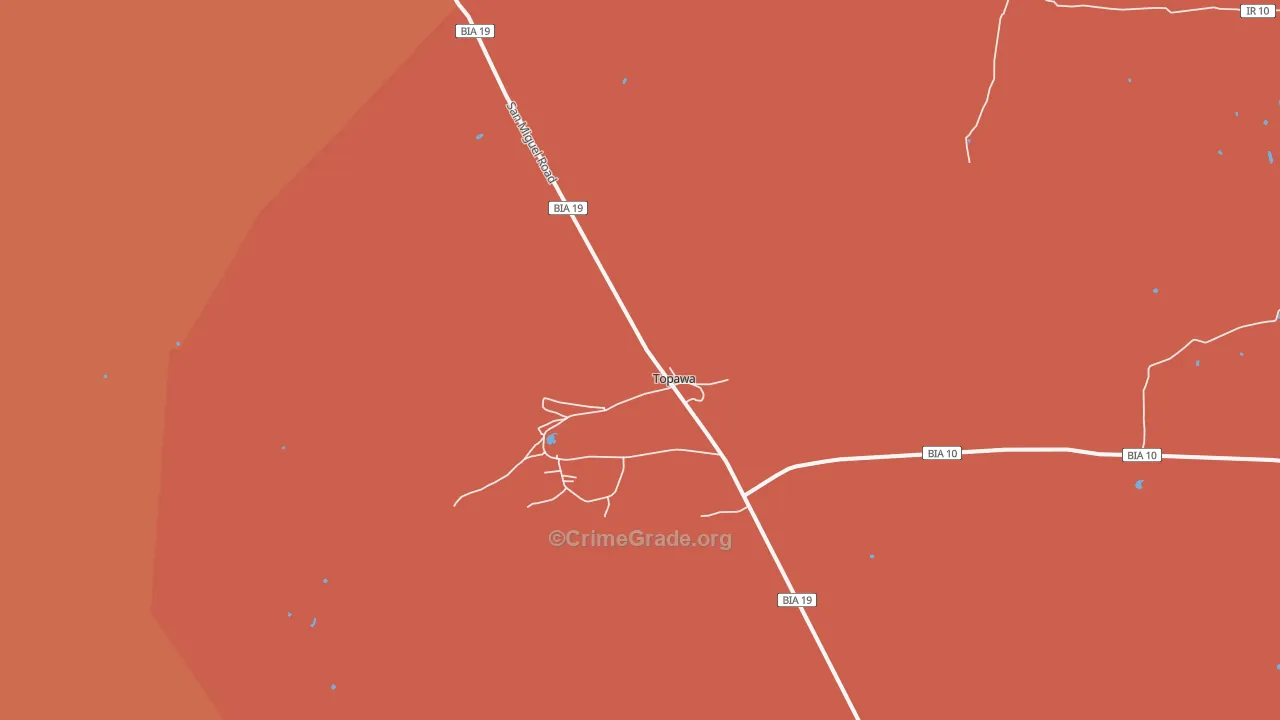 Artesa, AZ Map of Vandalism Rates