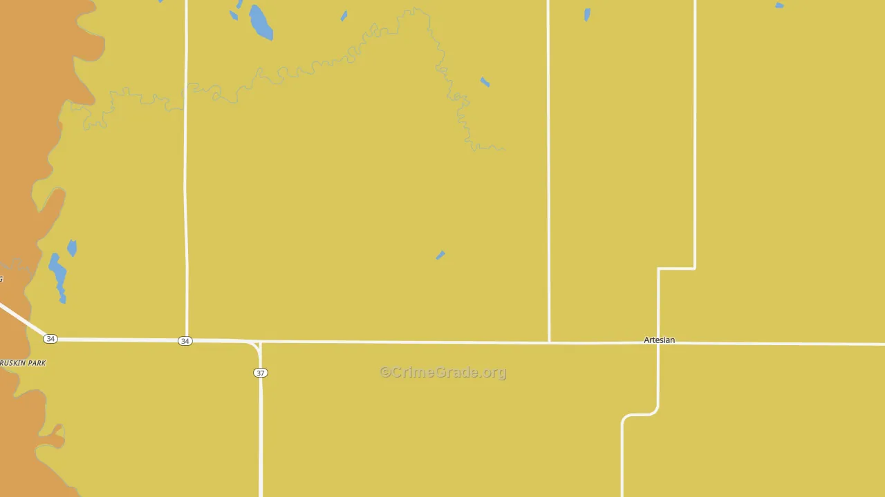Artesian, SD Map of Vandalism Rates