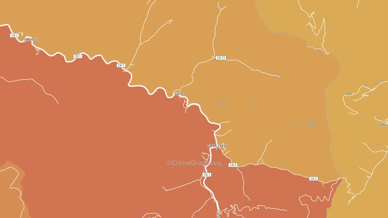 Artie, WV Map of Vandalism Rates