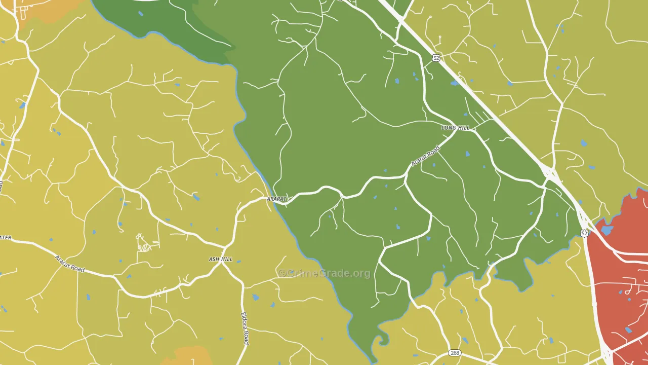 Ash Hill, NC Map of Vandalism Rates