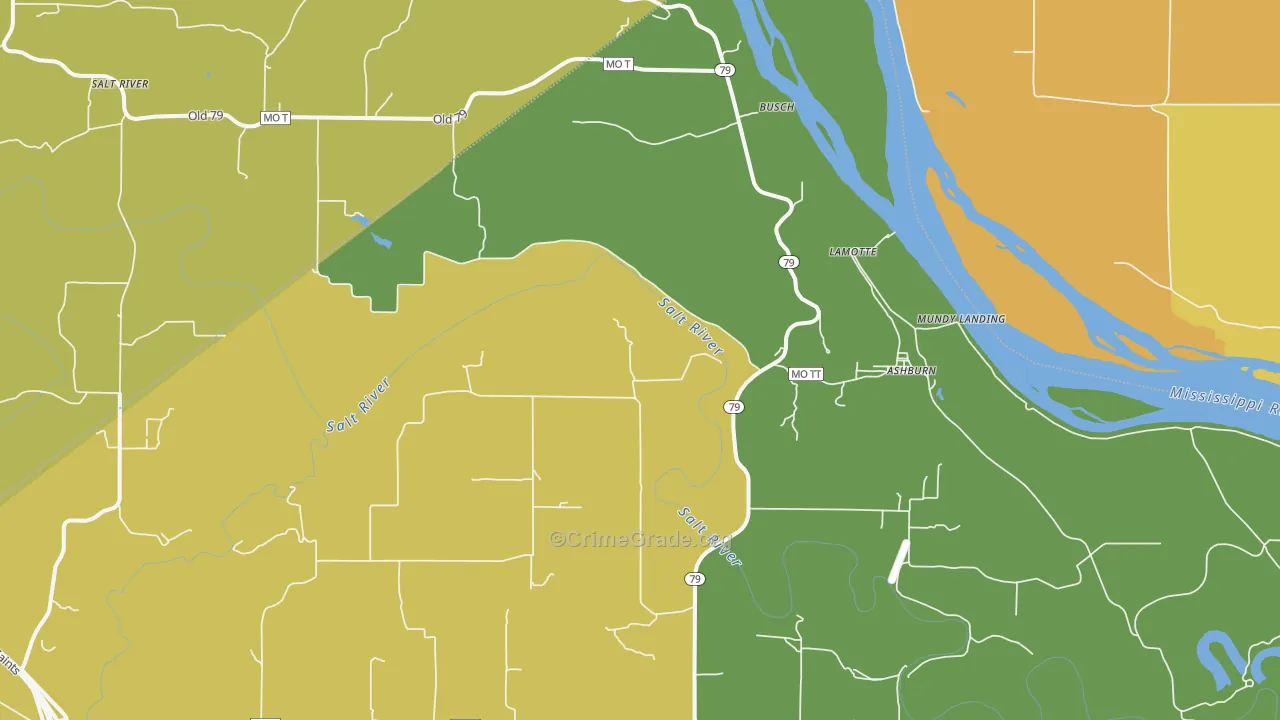 Ashburn, MO Map of Vandalism Rates