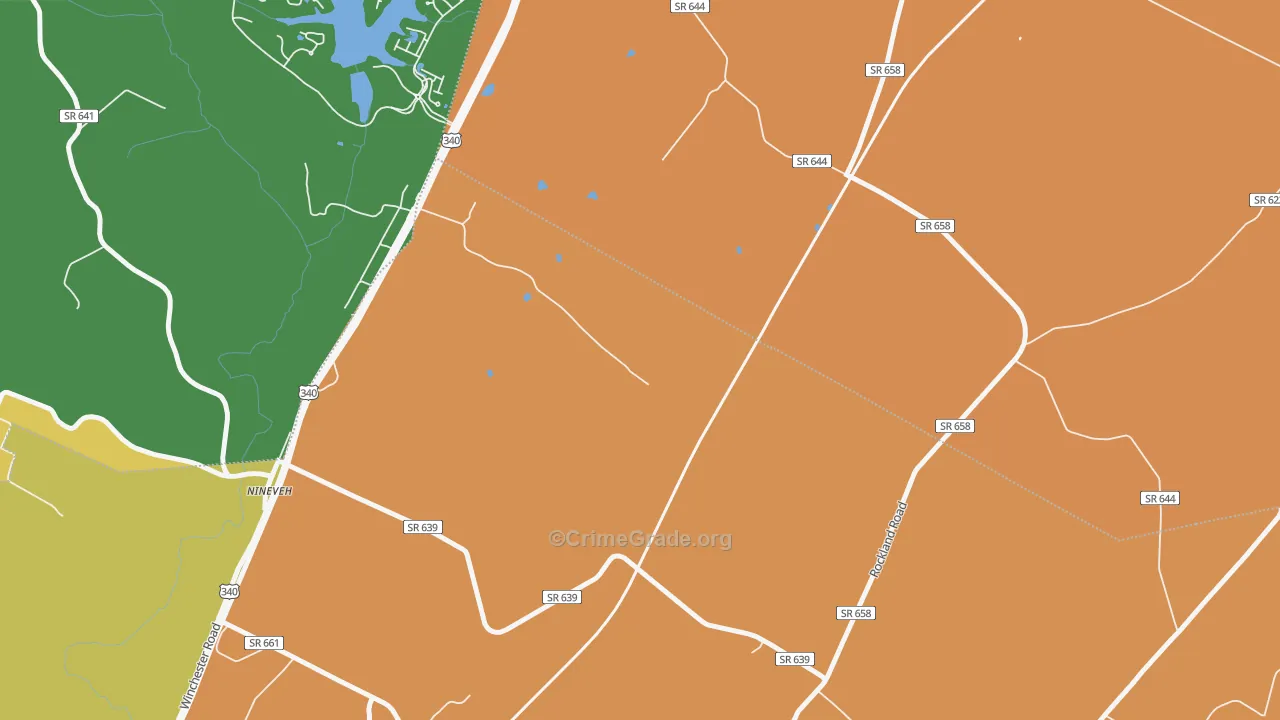 Ashby, VA Map of Vandalism Rates