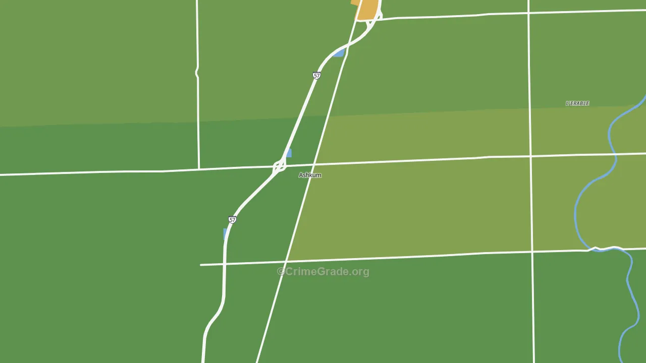 Ashkum, IL Map of Vandalism Rates