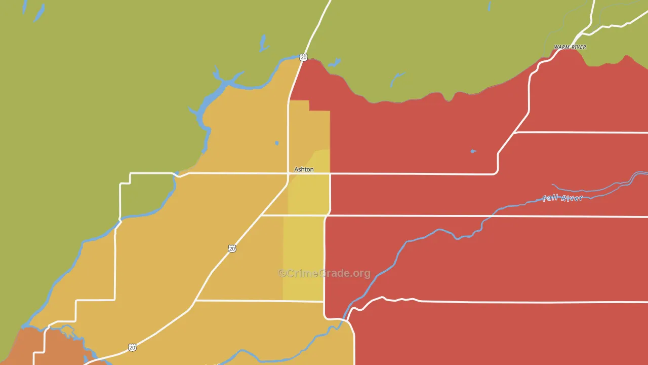 Ashton, ID Map of Vandalism Rates