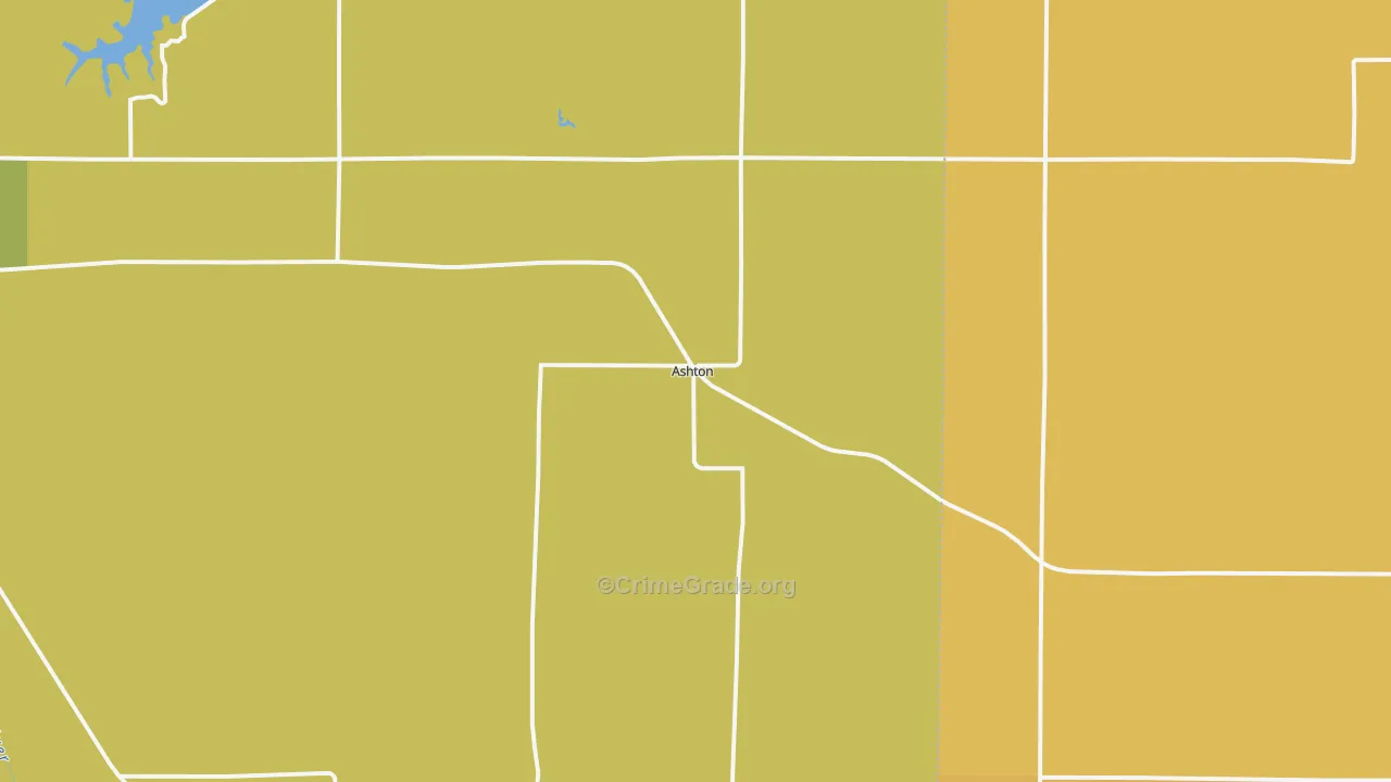 Ashton, NE Map of Vandalism Rates