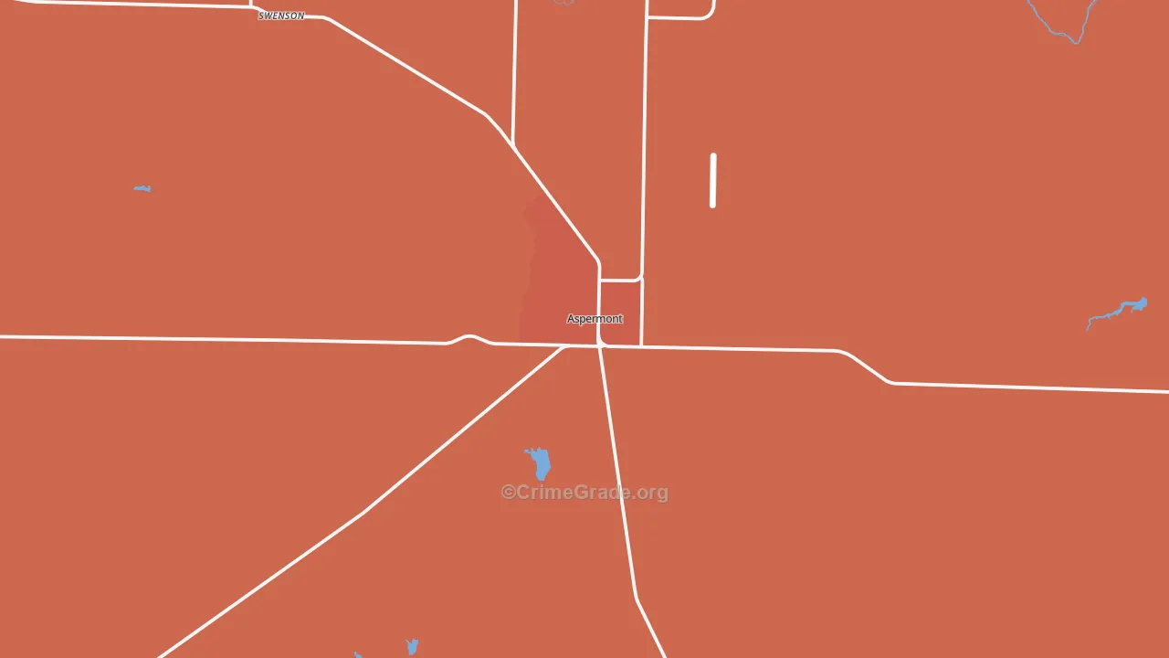 Aspermont, TX Map of Vandalism Rates