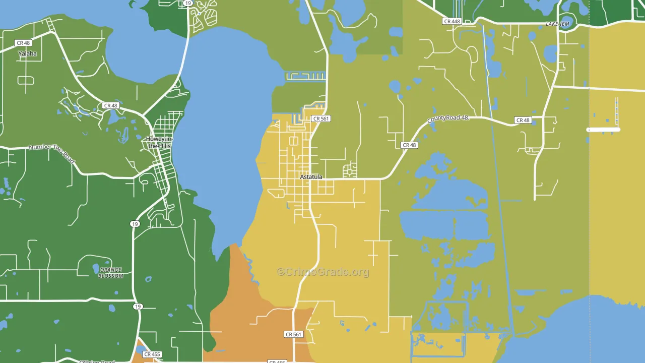 Astatula, FL Map of Vandalism Rates