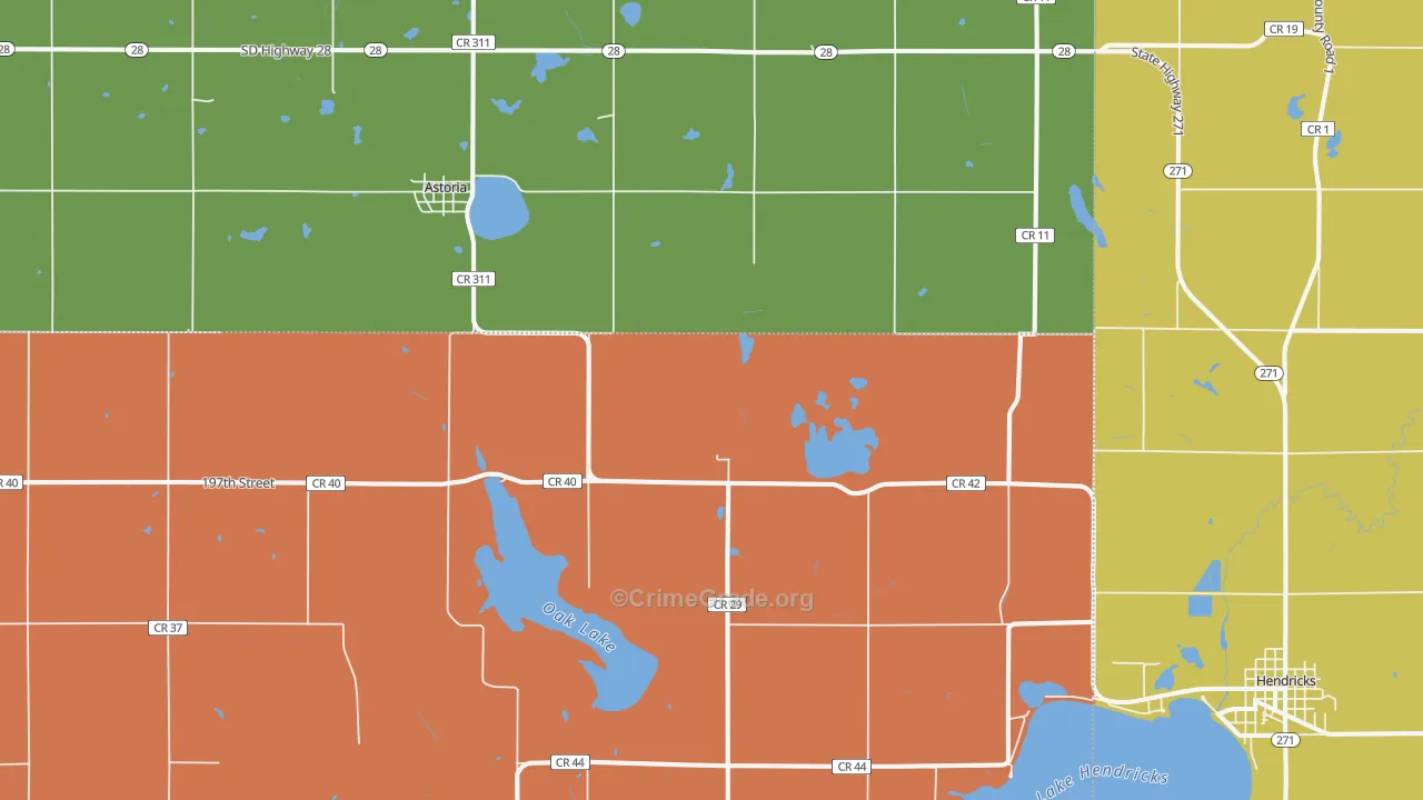 Astoria, SD Map of Vandalism Rates