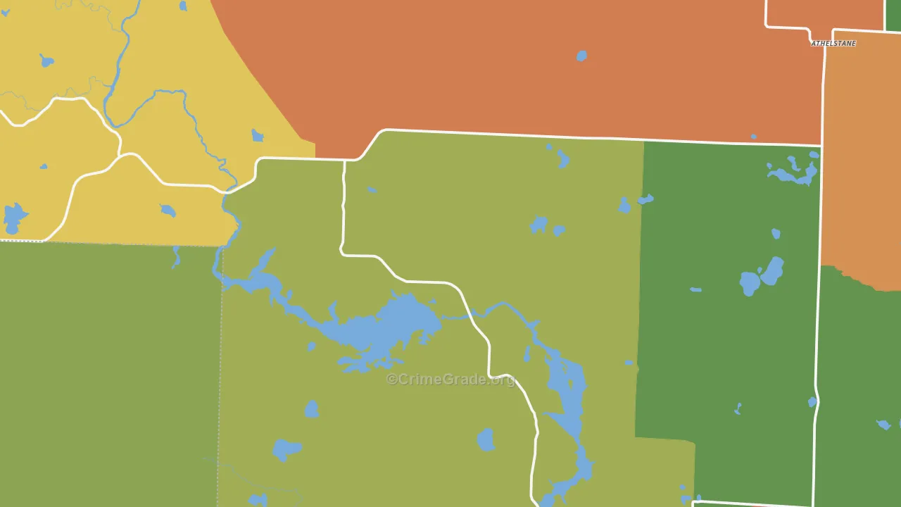 Athelstane, WI Map of Vandalism Rates