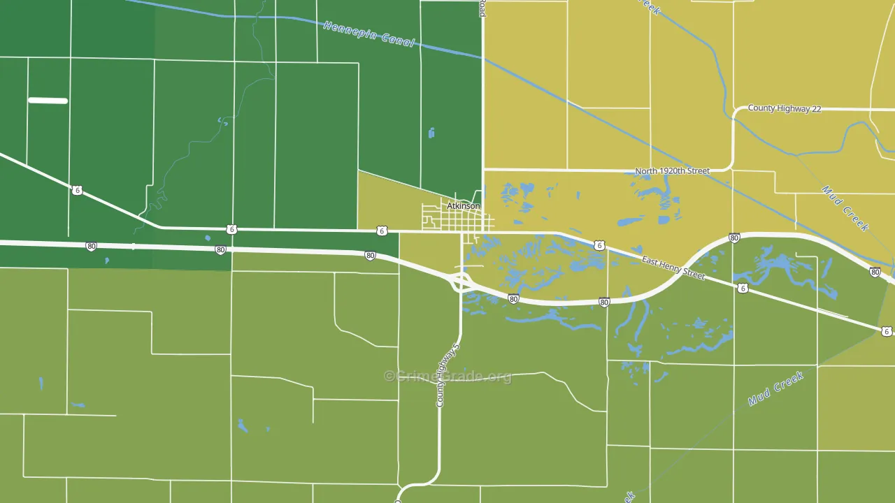 Atkinson, IL Map of Vandalism Rates