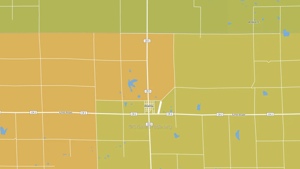 Atlanta, KS Map of Vandalism Rates