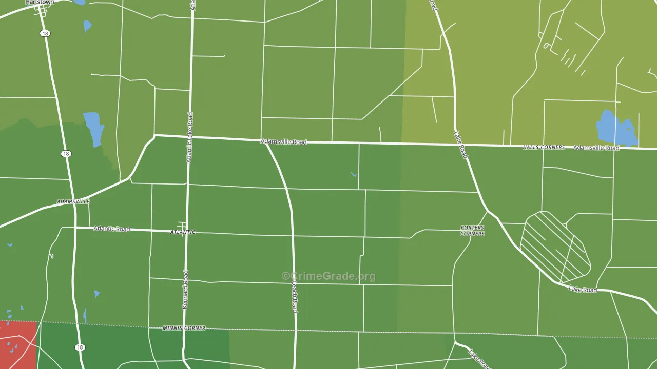 Atlantic, PA Map of Vandalism Rates