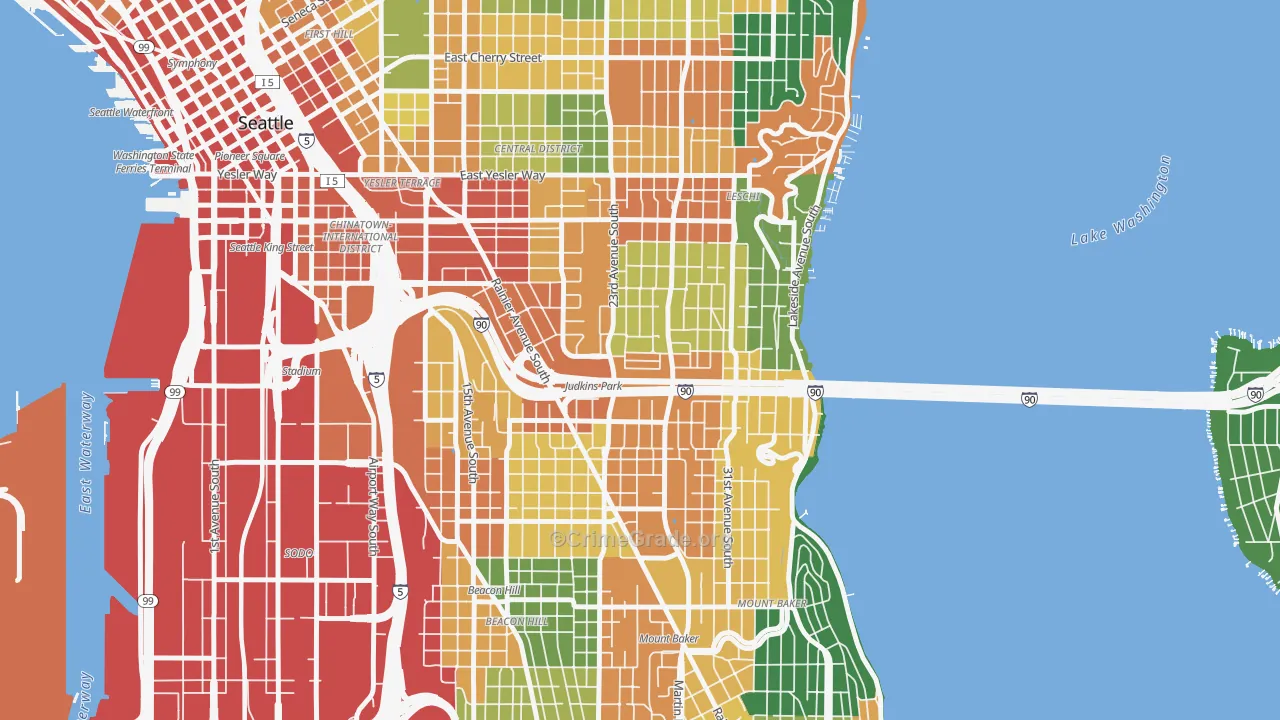 Atlantic, Seattle, WA Map of Vandalism Rates